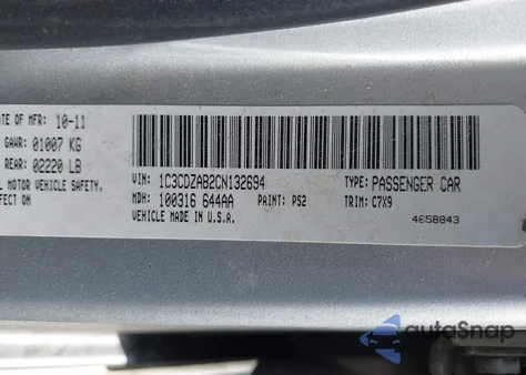 2012 Dodge Avenger Se z USA, uszkodzony, nr VIN 1C3CDZAB2CN132694